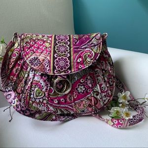 Vera Bradley Crossbody Bag (purple & green paisley floral)